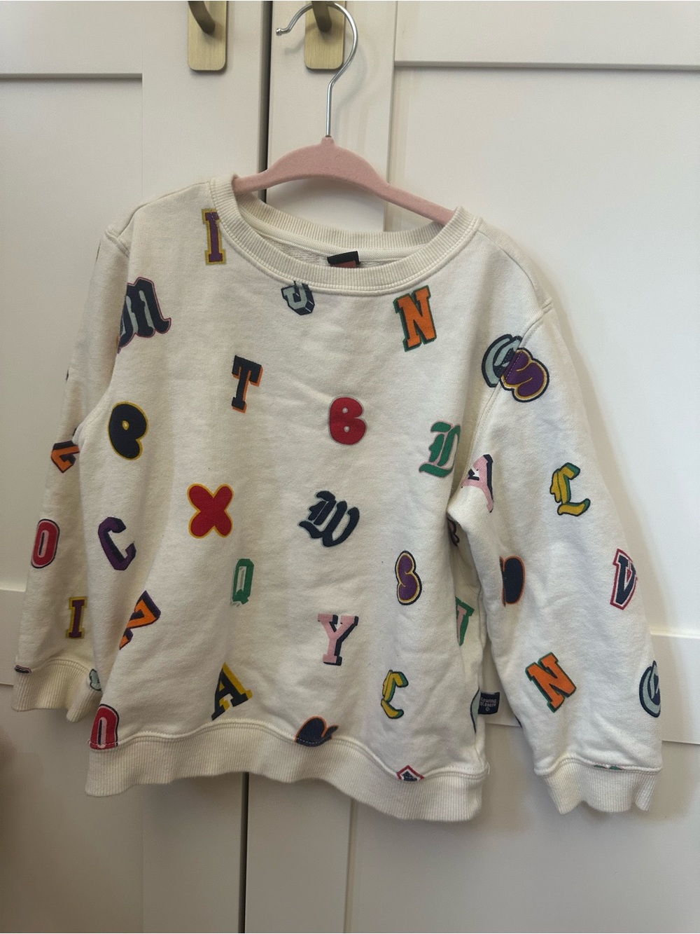 Rowing Blazers Cream Alphabet Patch Sweatshirt - Kids 4T